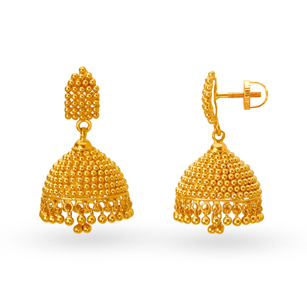 

Temple Bell Gold Drop Earrings