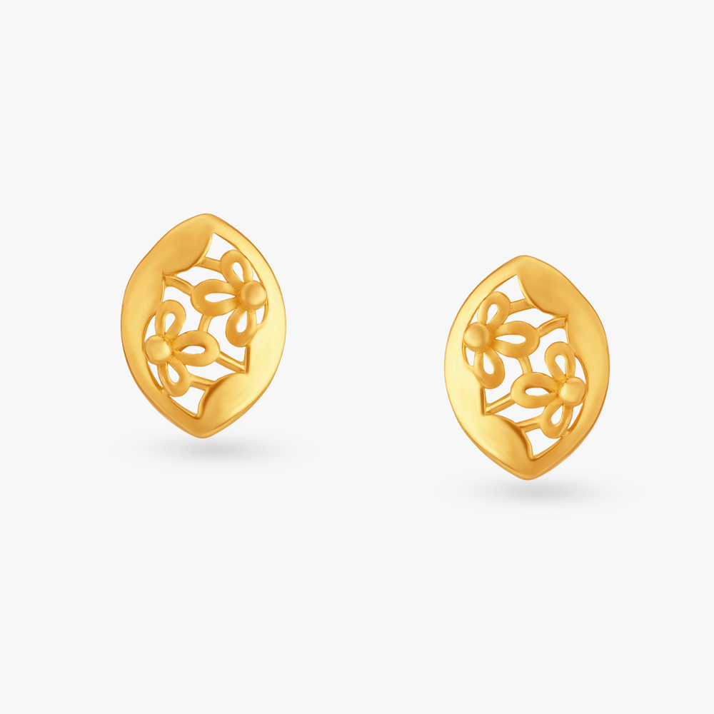 Gilded Simplicity Gold Stud Earrings