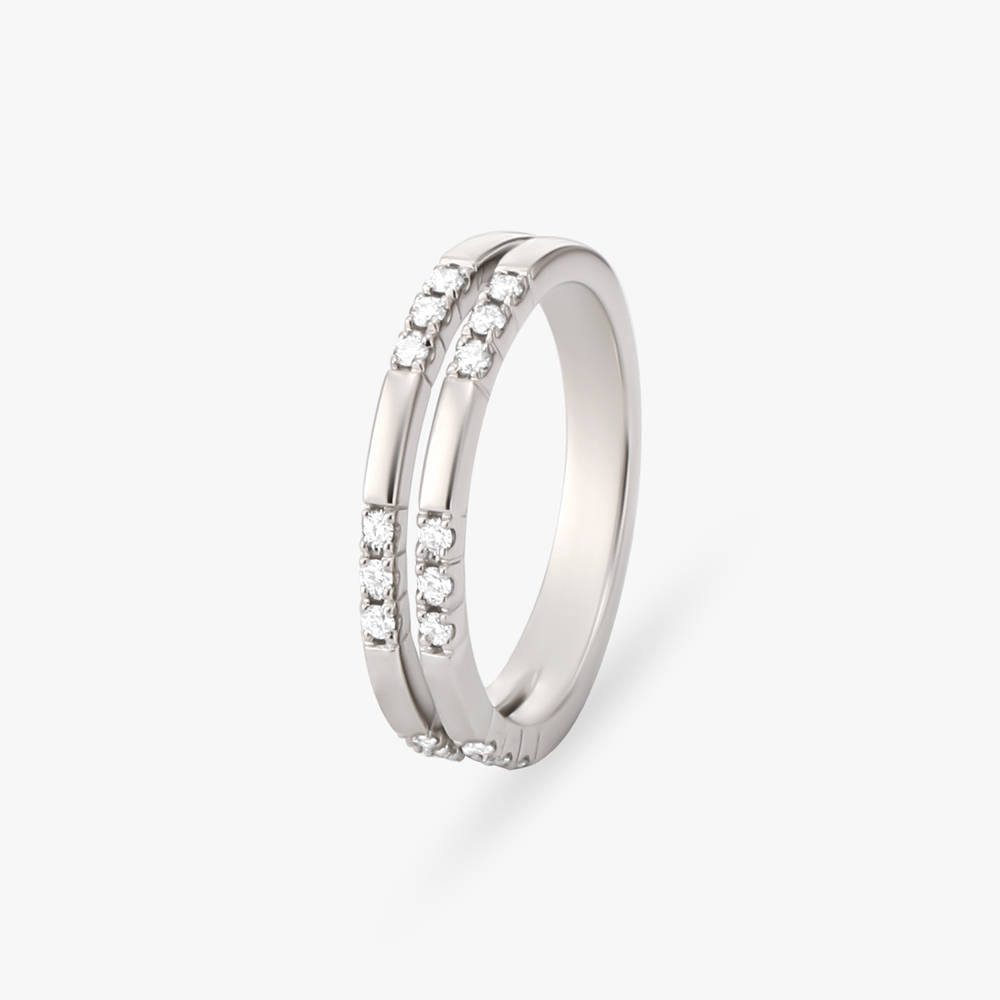 Layered Joy Platinum Ring