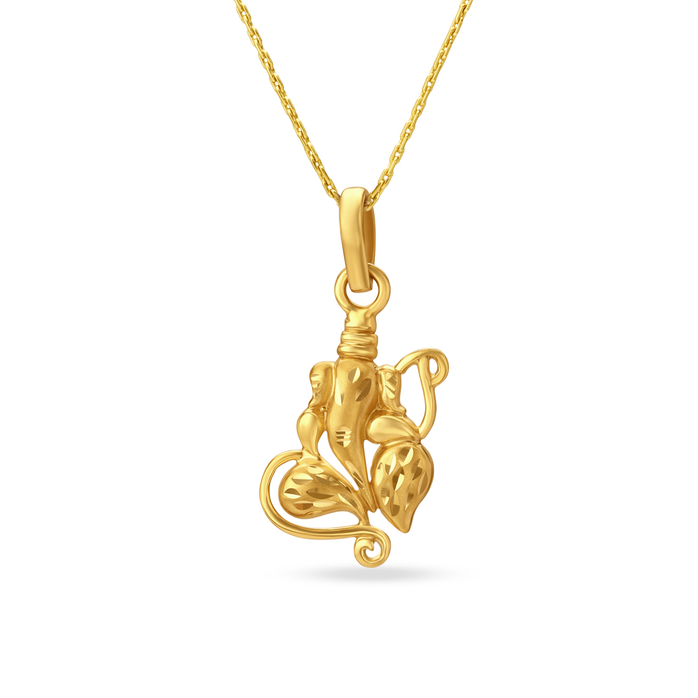 Charming Lord Ganesha Gold Pendant