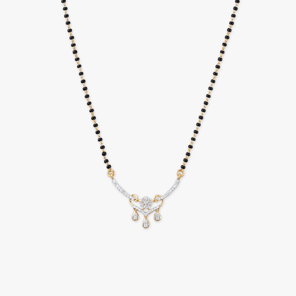 Twinkle Teardrop Diamond Mangalsutra