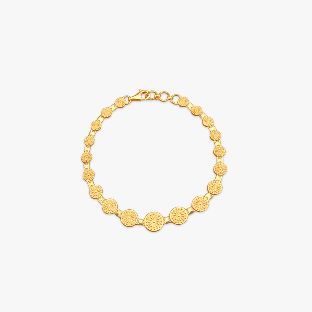 Radiant Medallion Gold Bracelet
