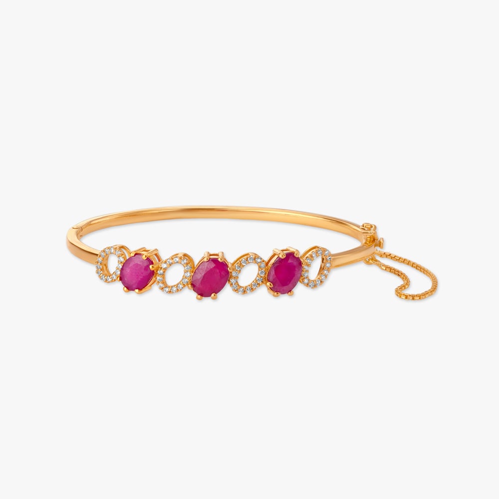 Glimmer Loop Ruby Bangle