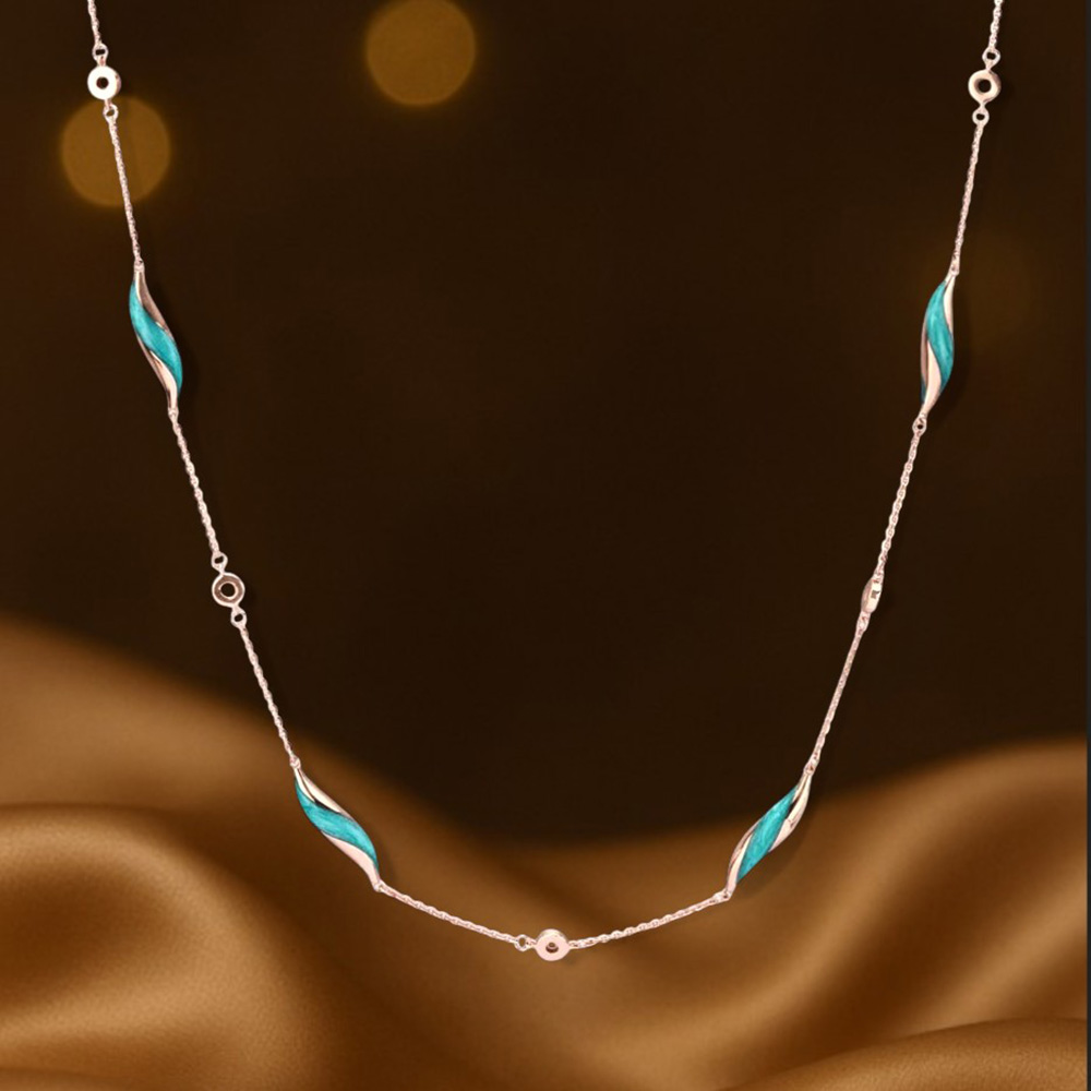 Teal Twist Gold Chain