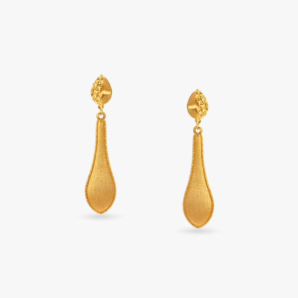 Refined Grace Gold Drop Earrings