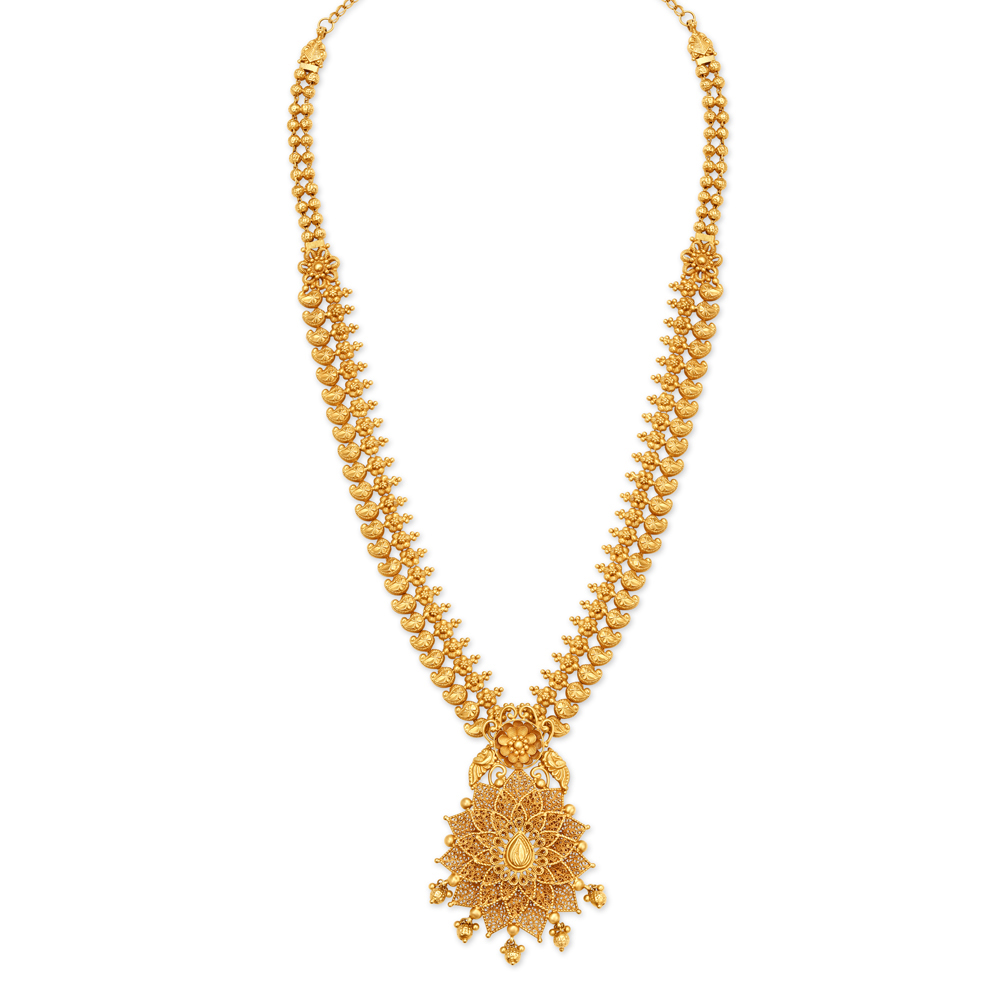 Ornate Floral Gold Haram
