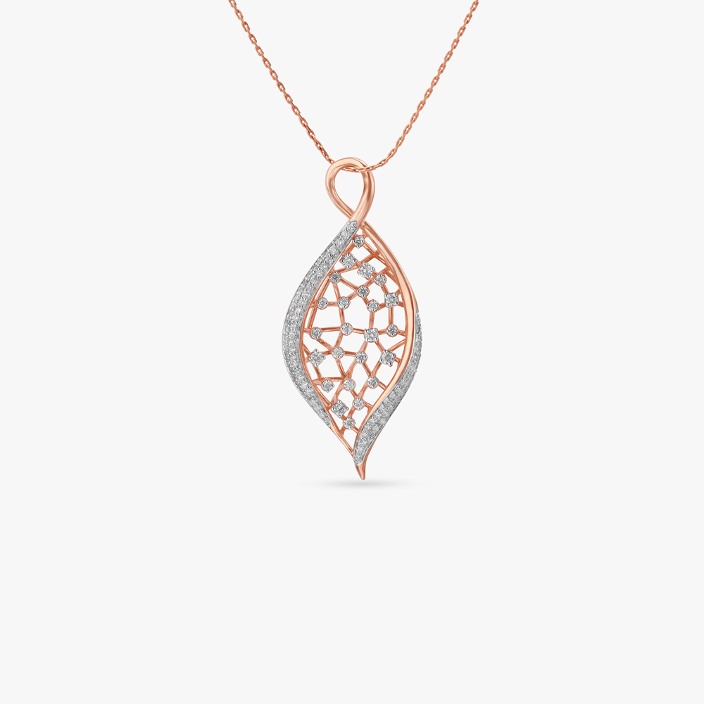 Floating Leaf Diamond Pendant