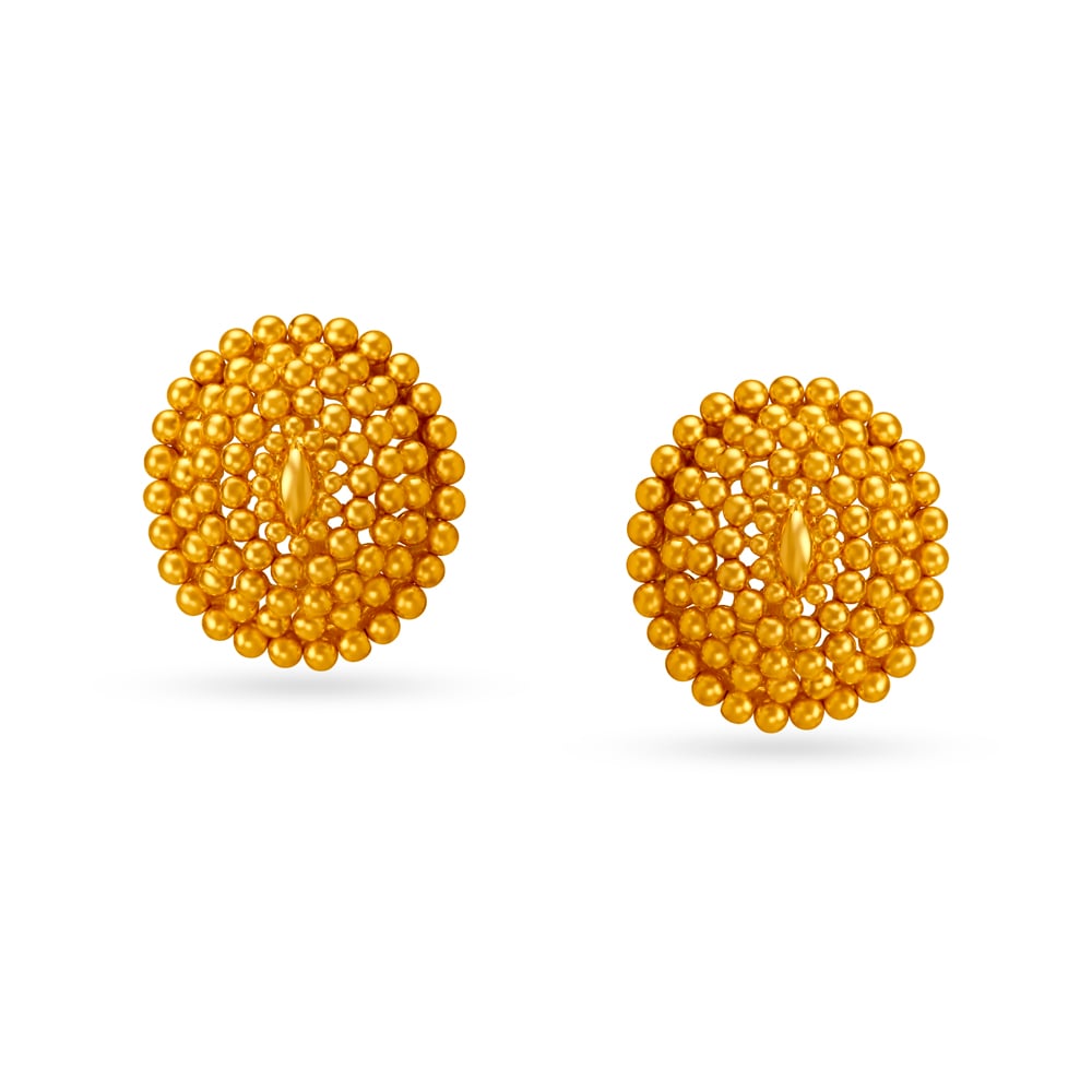 Bewitching Gold Stud Earrings