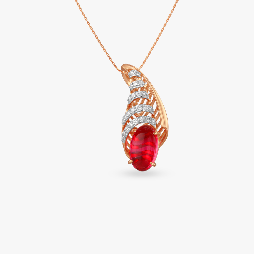 Scarlet Blaze Diamond Pendant