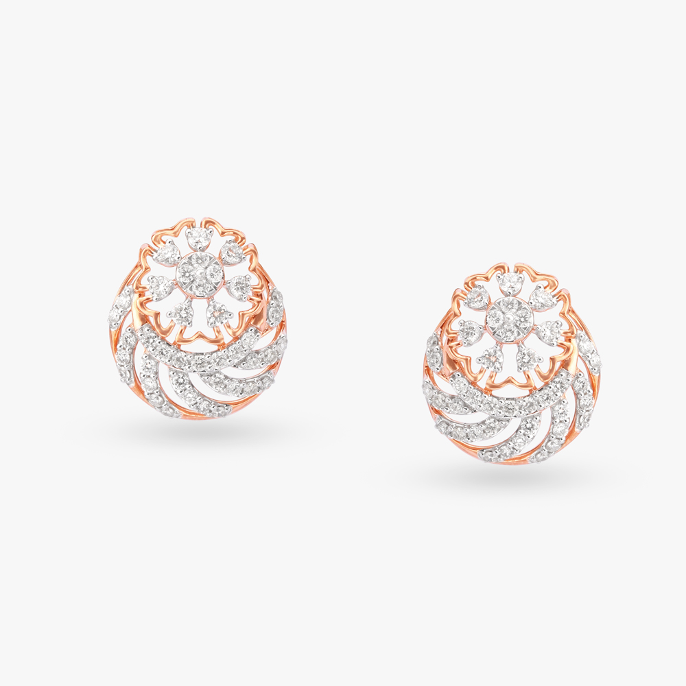 Versatile Stylish Diamond Stud Earrings