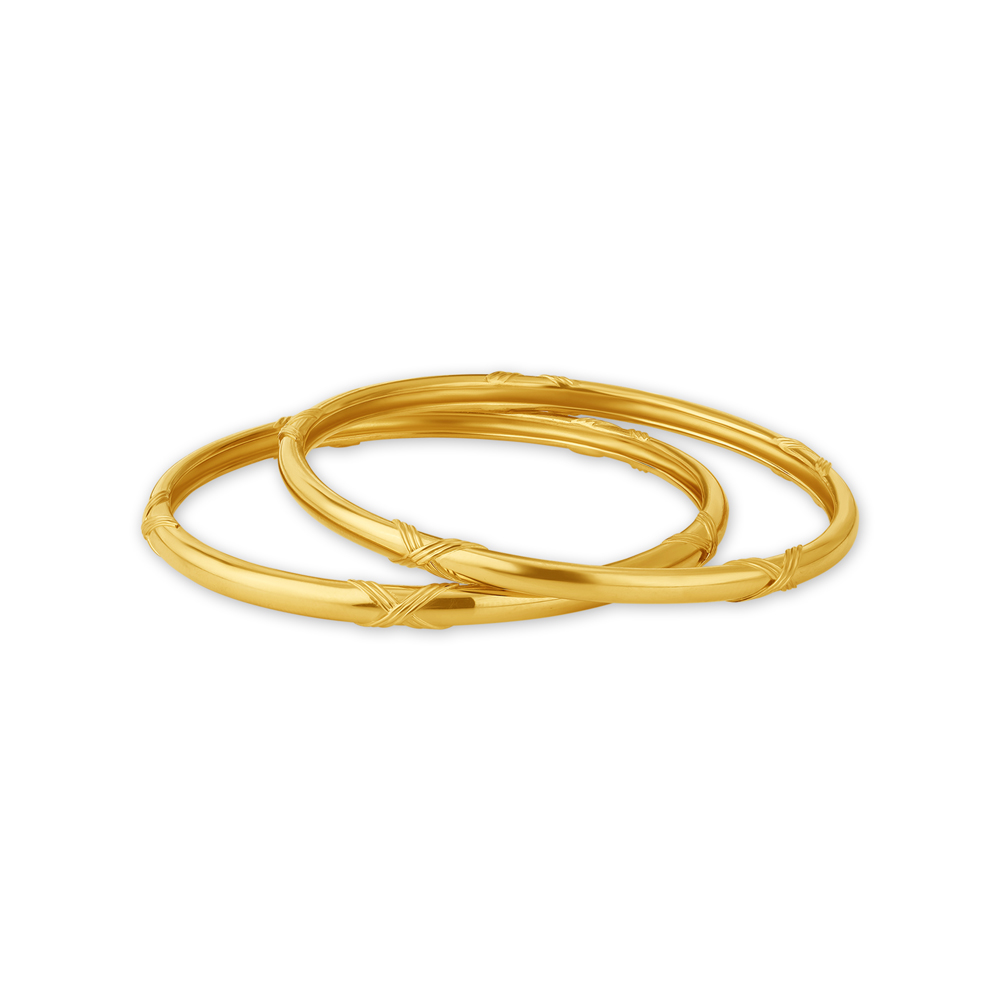 Twined Beauty Gold Bangles
