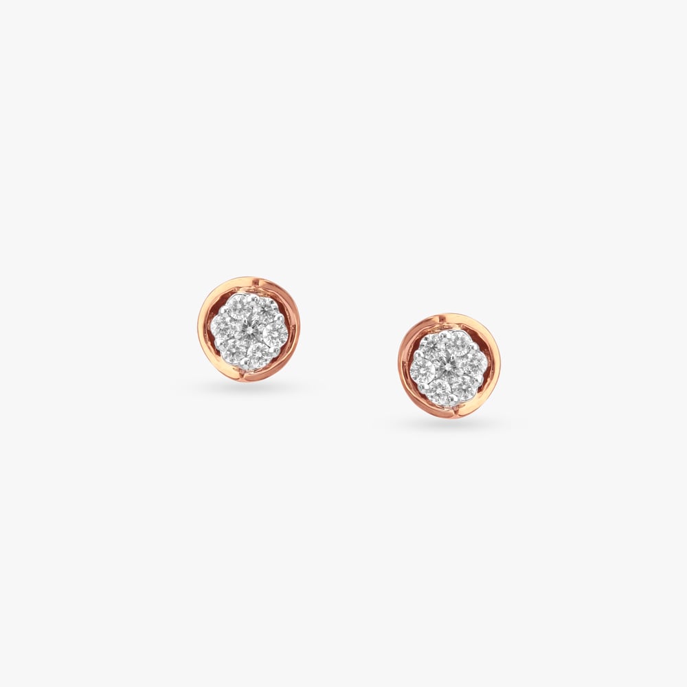 Twilight Glow Diamond Stud Earrings