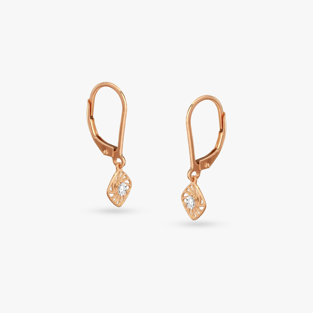 Twinkle Swirls Diamond Hoop Earrings for Kids