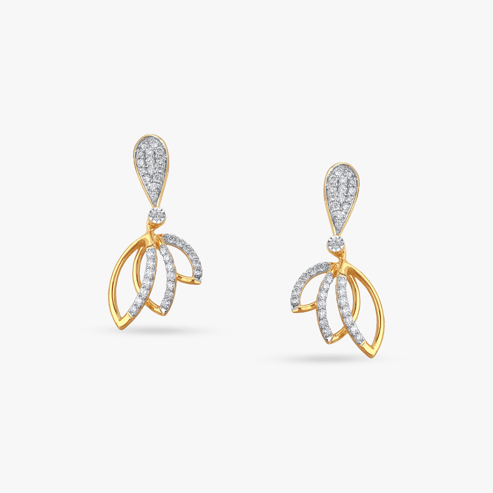 Graceful Cascade Diamond Drop Earrings
