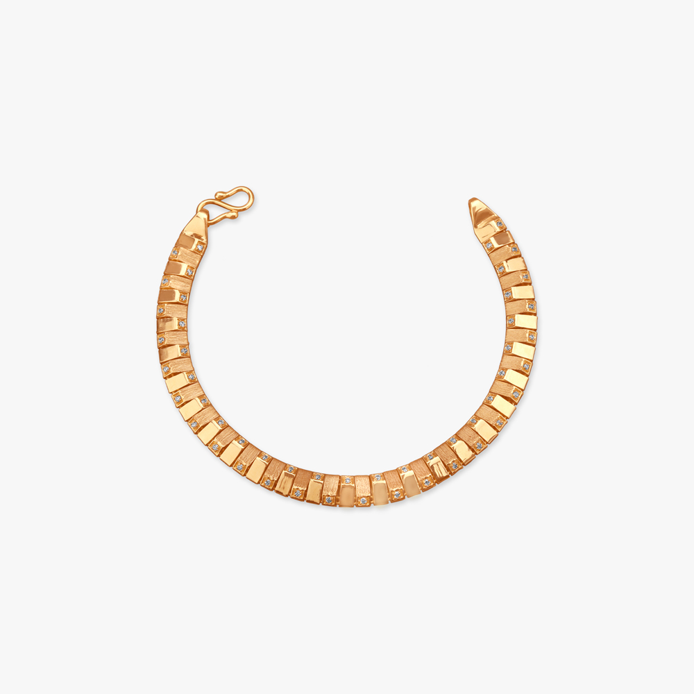 Checkmate Gleam Gold Bracelet for Men