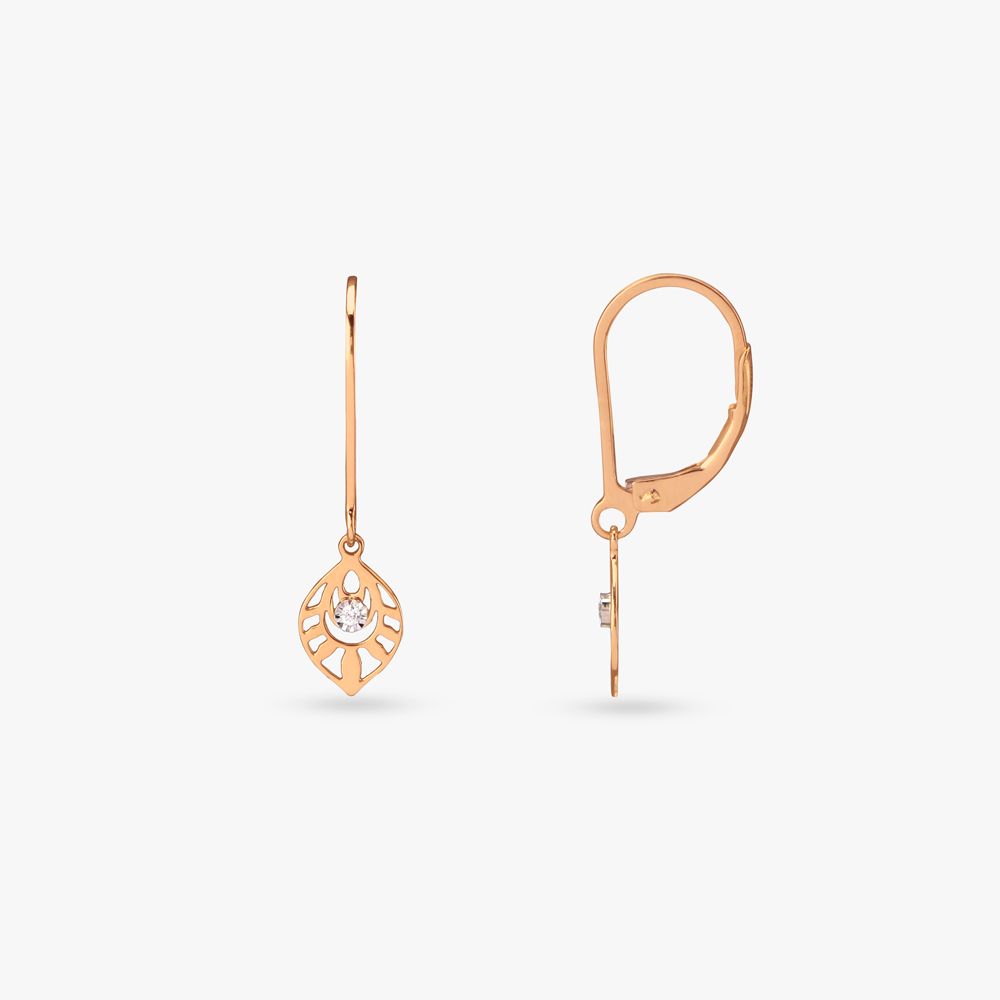 

Sunray Charm Diamond Hoop Earrings for Kids