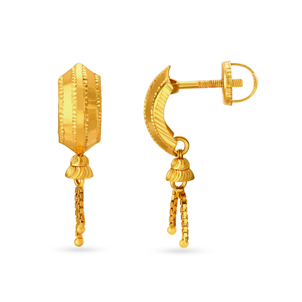 

Stunning Gold Bali Drop Earrings