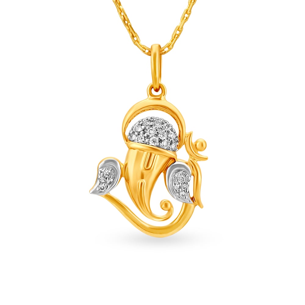 Divine Ganesha Diamond Pendant
