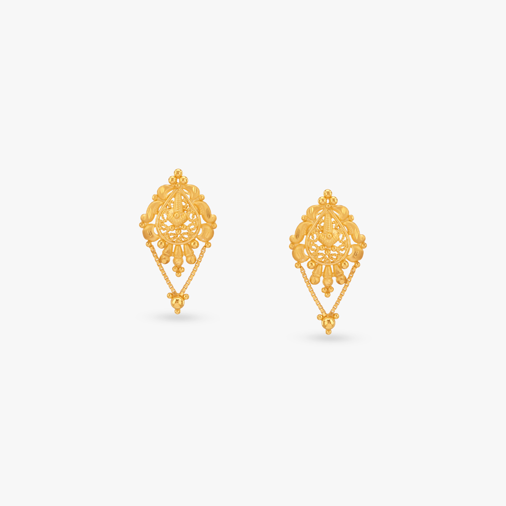 Luxe Heritage Gold Drop Earrings