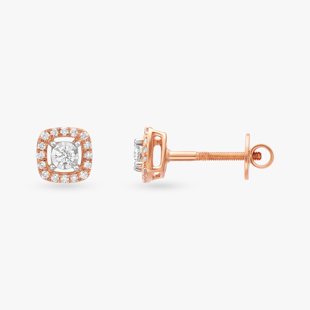 

Square Diamond Stud Earrings