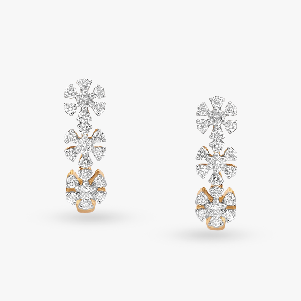 Cascade Diamond Stud Earrings