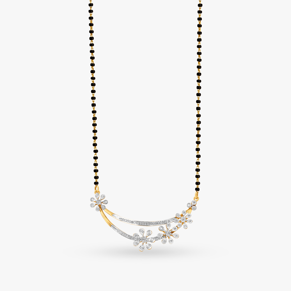 

Entrancing Floral Diamond Mangalsutra