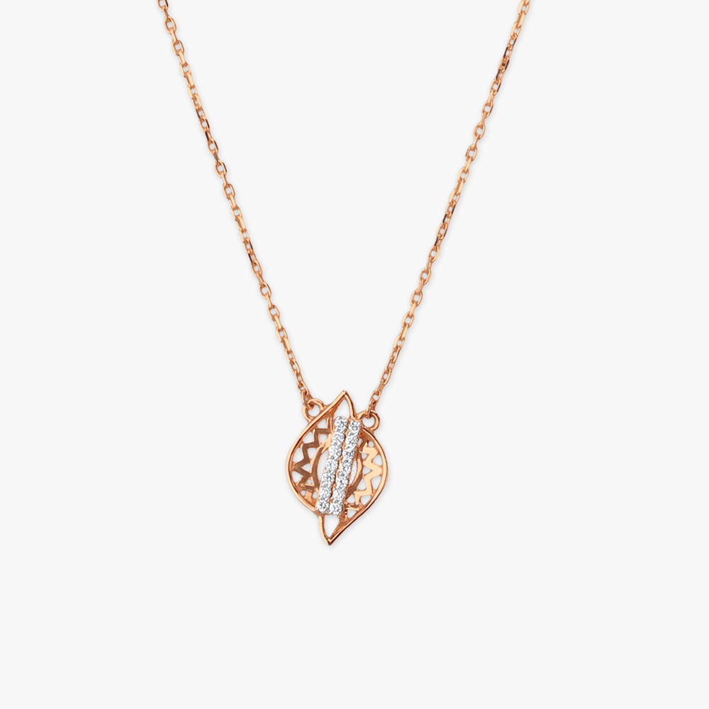 Radiant Arc Diamond Pendant with Chain