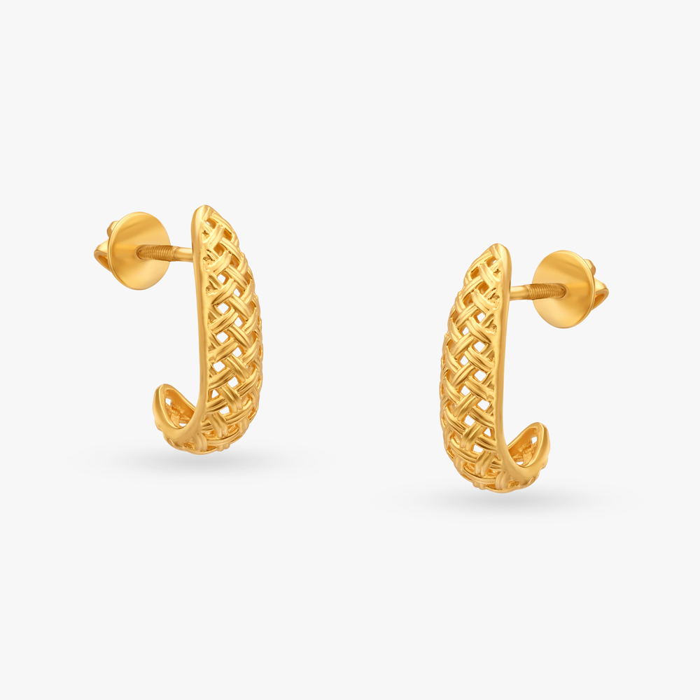 Criss Cross Style Hoop Earrings