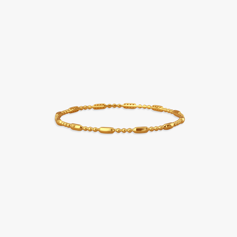 Oval Cluster Gold Bangle