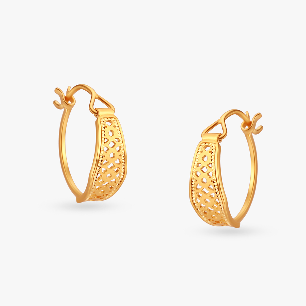 

Lacy Elegance Hoop Earrings
