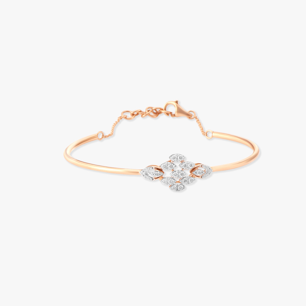 Glimmering Cascade Diamond Bangle
