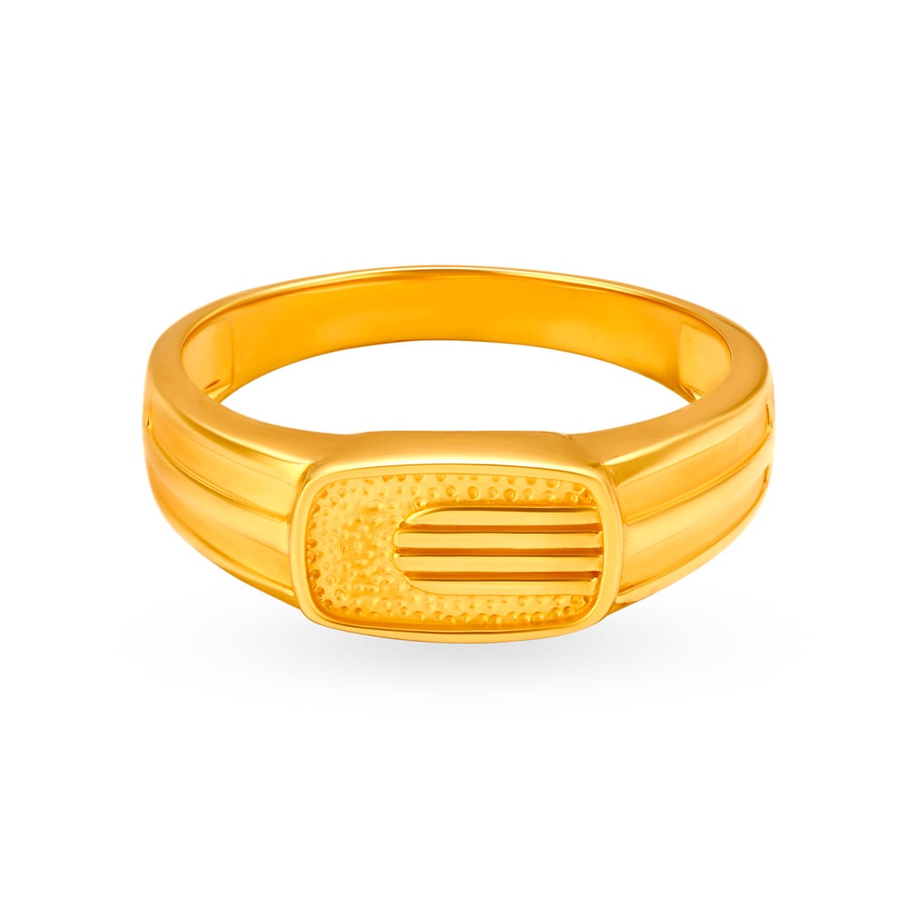 

Eclectic Textured Gold Ring For Men