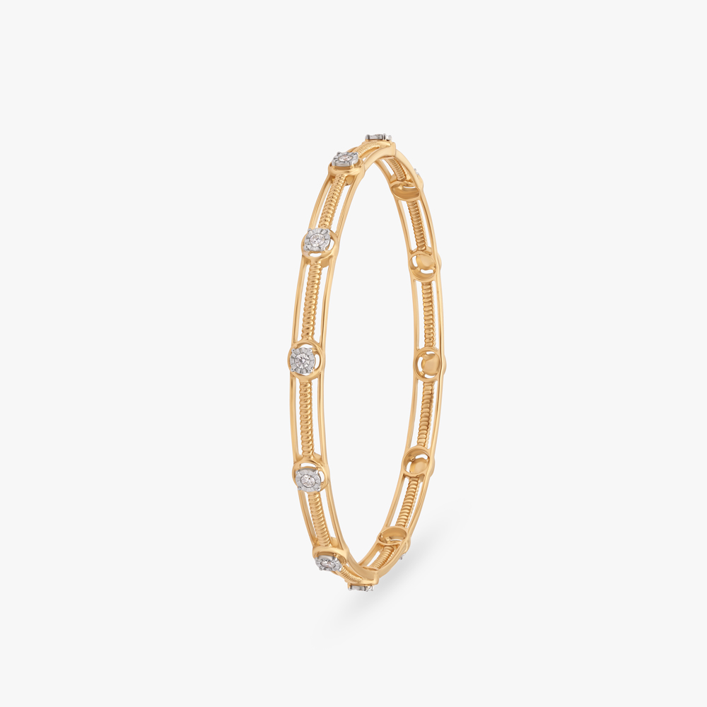 

Corded Dazzle Diamond Bangle