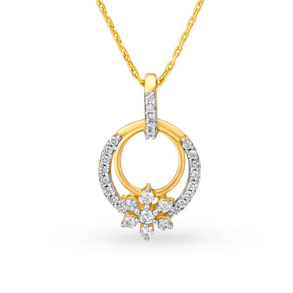 Delicate Floral Diamond Pendant