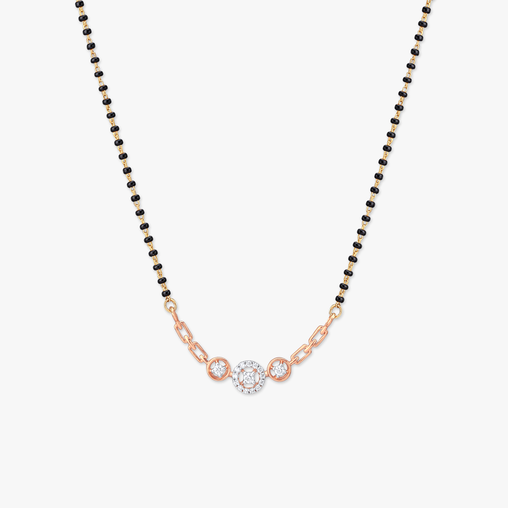 Circle Charm Diamond Mangalsutra