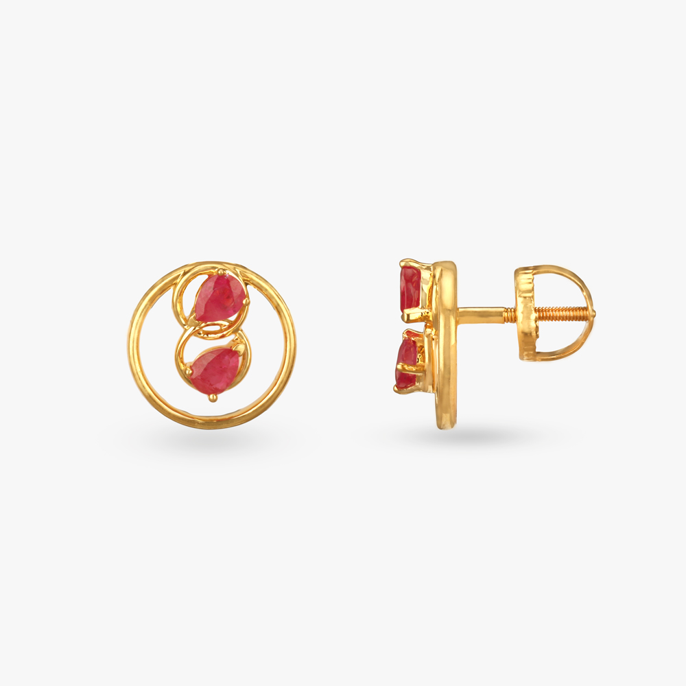

Eternal Loops Gold Stud Earrings