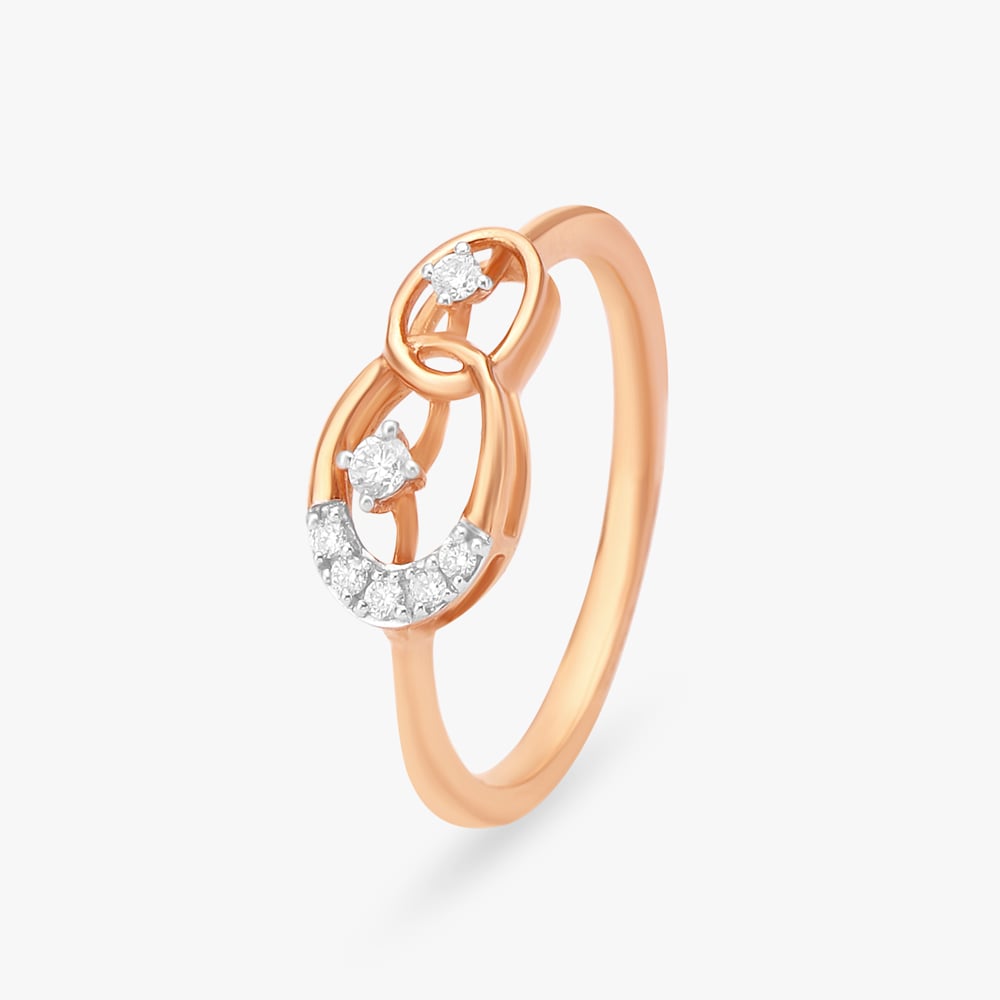 Twin Loop Diamond Ring