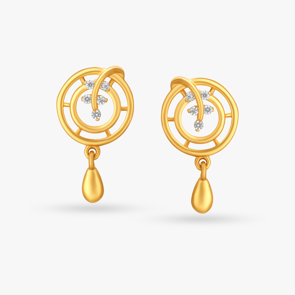 Delicate Plant Drop Earrings
