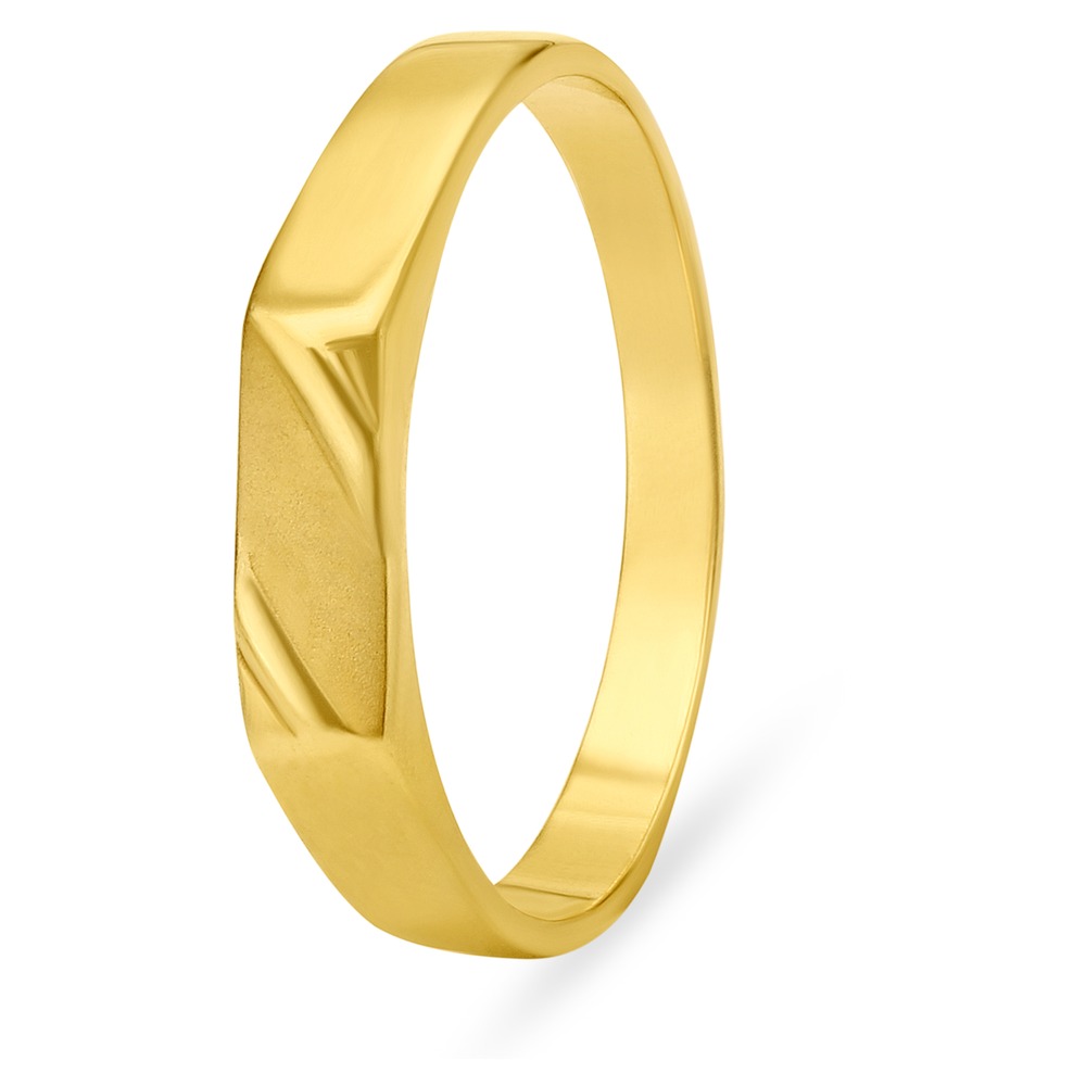 Minimalist 22 Karat Yellow Gold Finger Ring
