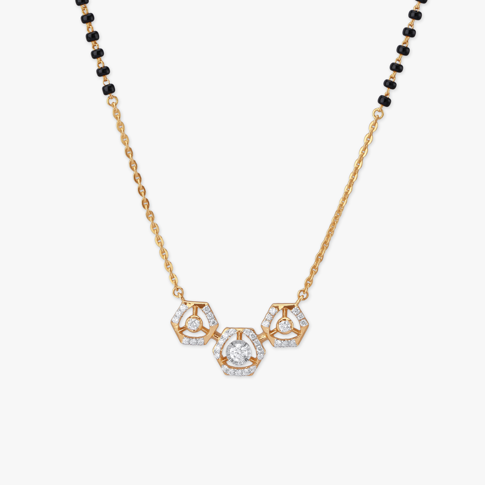 Hexa Charm Diamond Mangalsutra