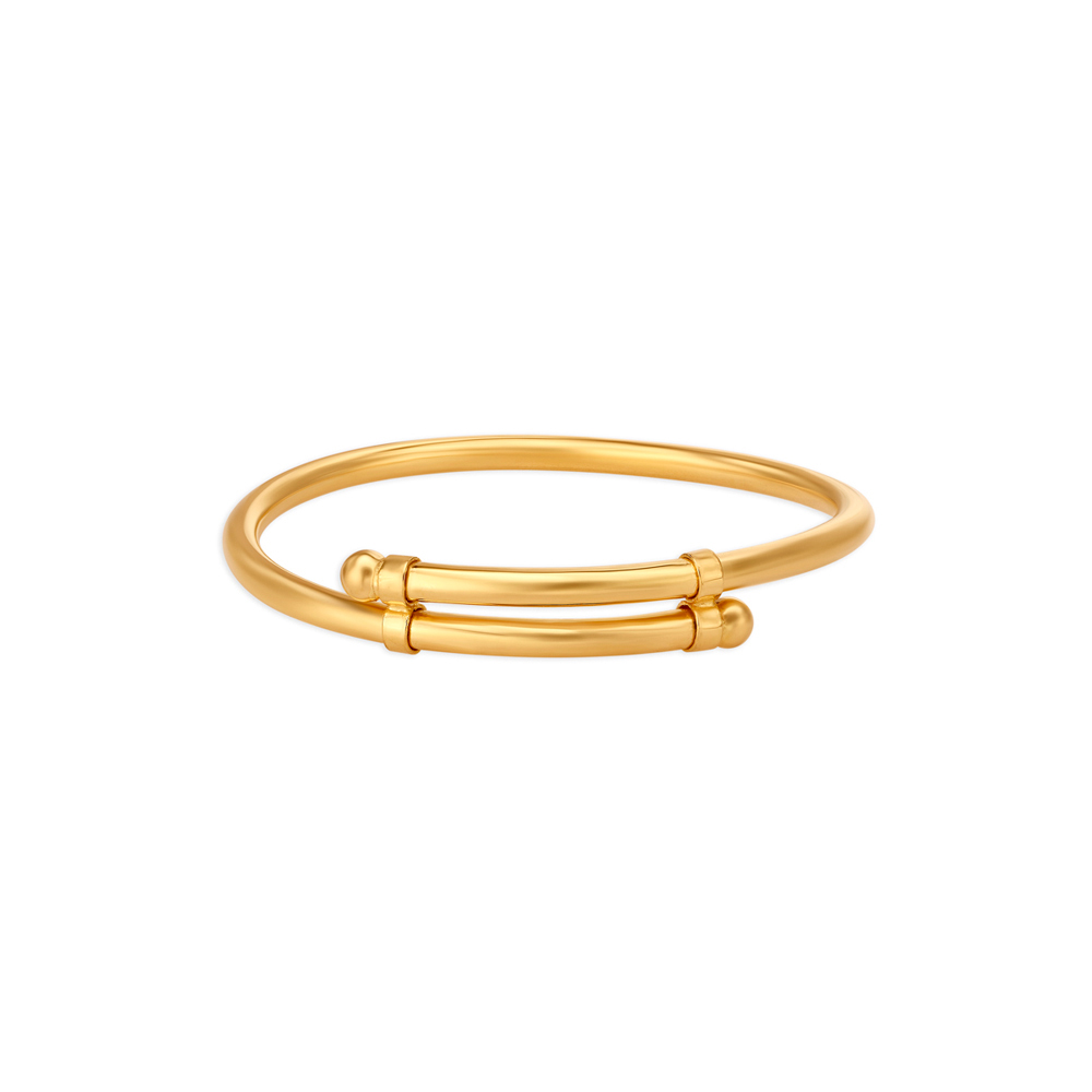 

Contemporary Plain Gold Bangle for Kids