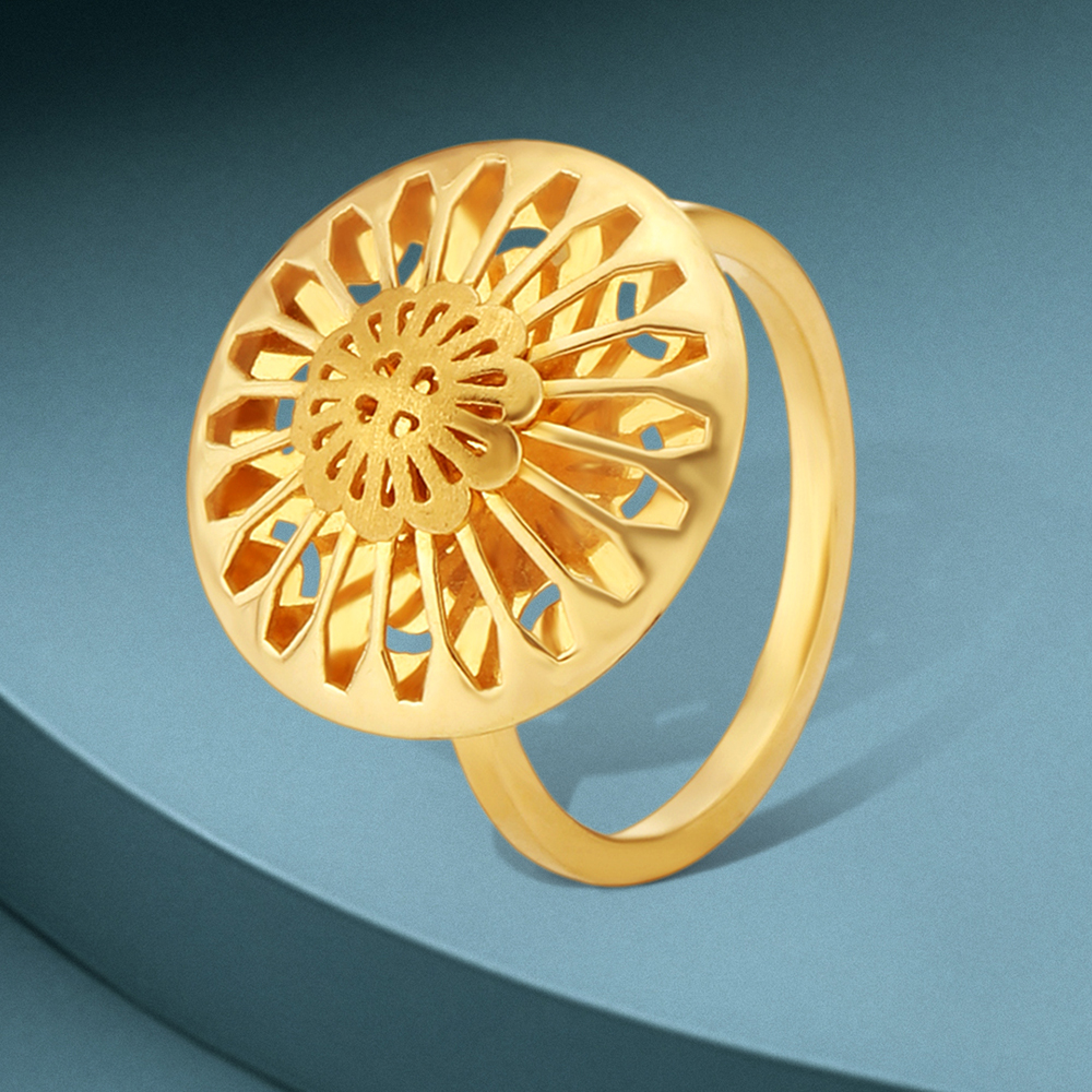 Floral Filigree Finger Ring