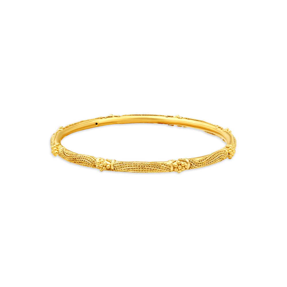 

Lavish 22 Karat Yellow Gold Beaded Bangle