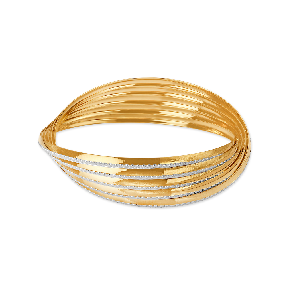 Multi-Band Gold Bangle