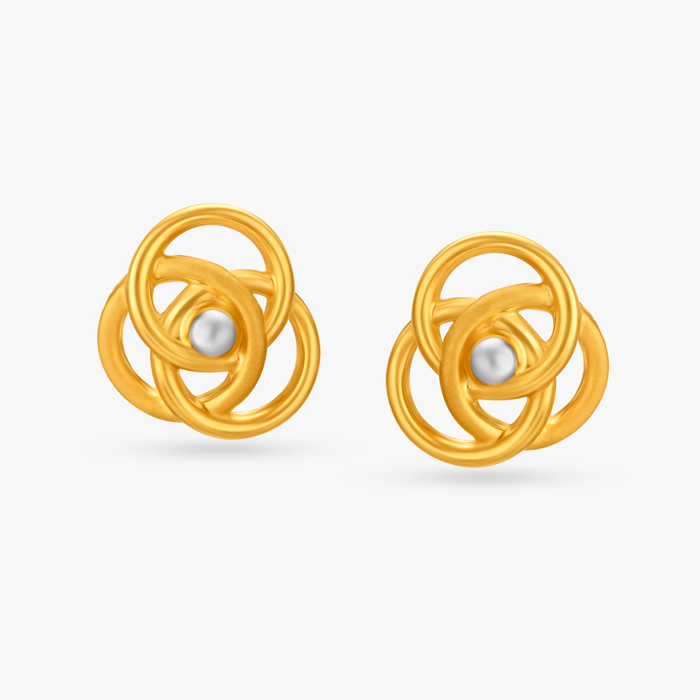 Luminous Floral Stud Earrings
