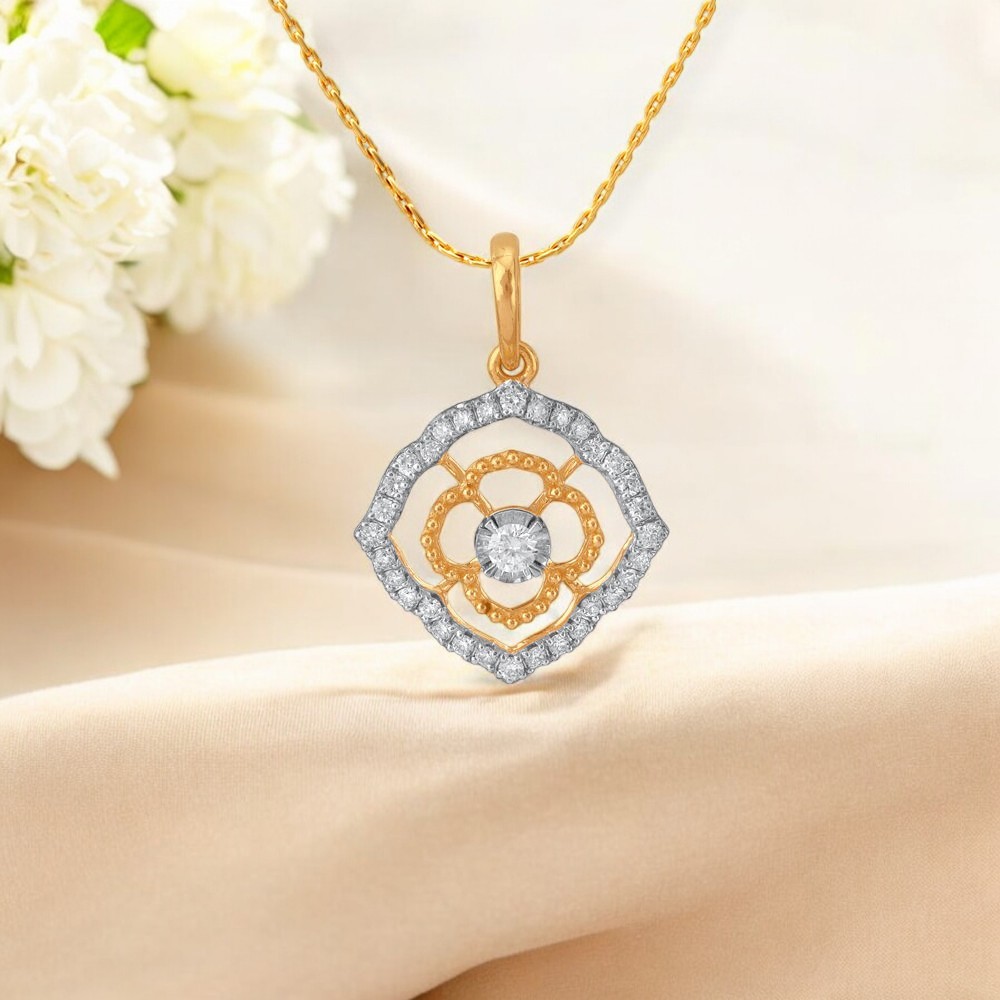 Floral Elegance Diamond Pendant