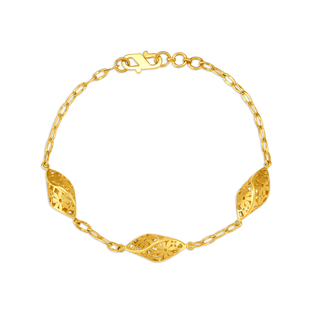 Stunning Floral Gold Bracelet