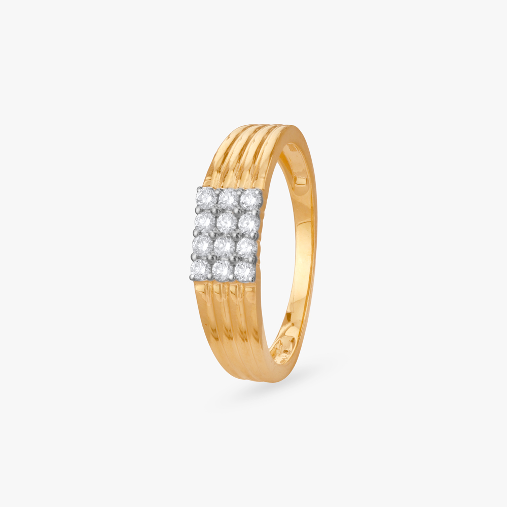 Radiant Facets Diamond Finger Ring for Men
