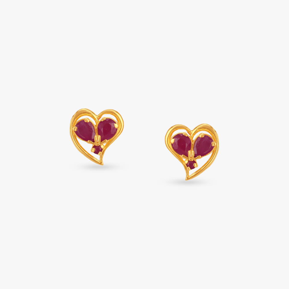 Sweetheart Stud Earrings