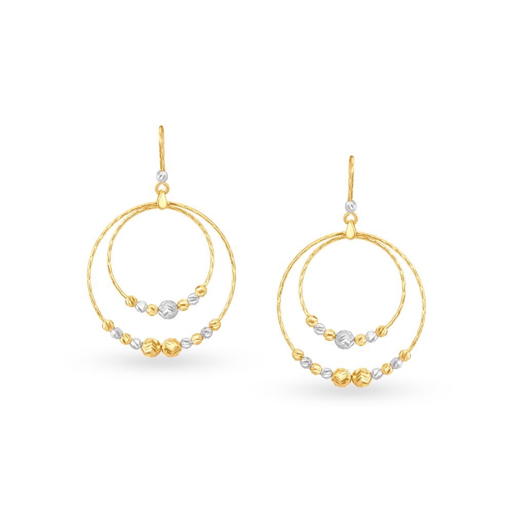 Charming Circlet Gold Hoop Earrings